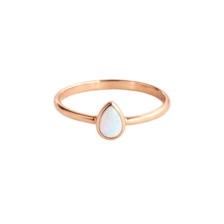 Rose Gold Ring With Opal