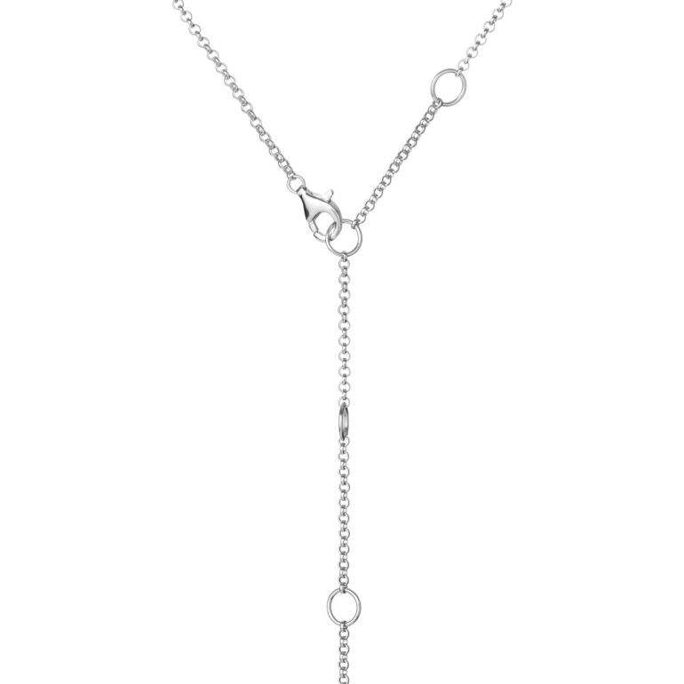 Sterling Silver Necklace With Pearl And Cubic Zirconia
