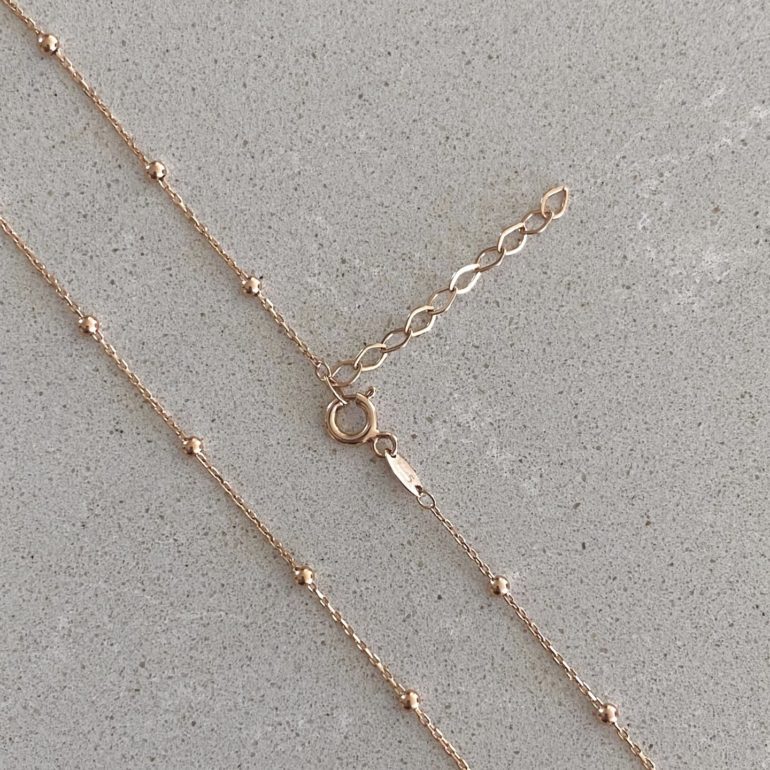 Rose Gold Chain With Beads