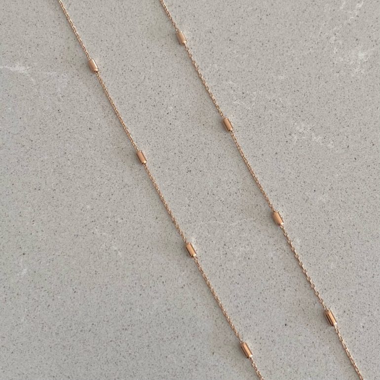 Rose Gold Chain With Beads