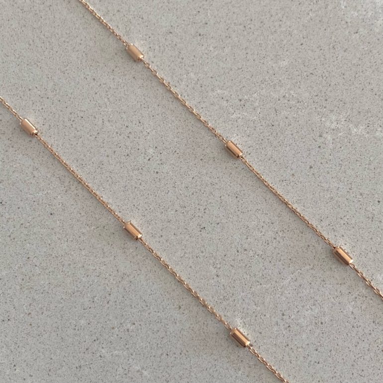 Rose Gold Chain With Beads