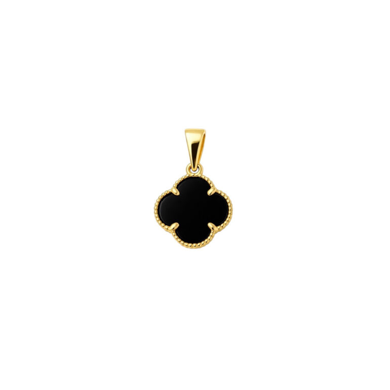 Yellow Gold Pendant With Onyx