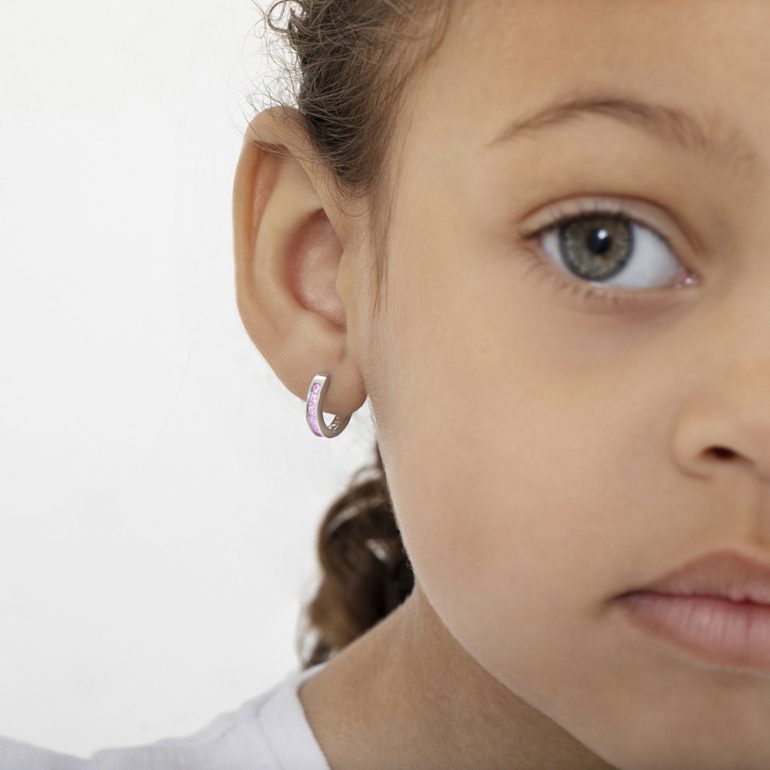 Vaikiškos sidabrinės rinkutės su cirkoniais