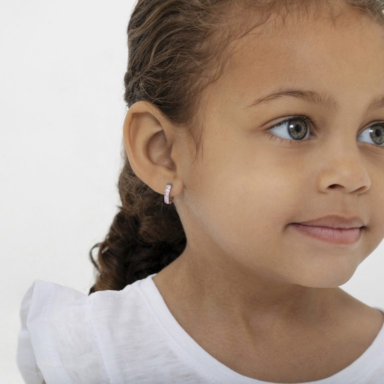 Vaikiškos sidabrinės rinkutės su cirkoniais