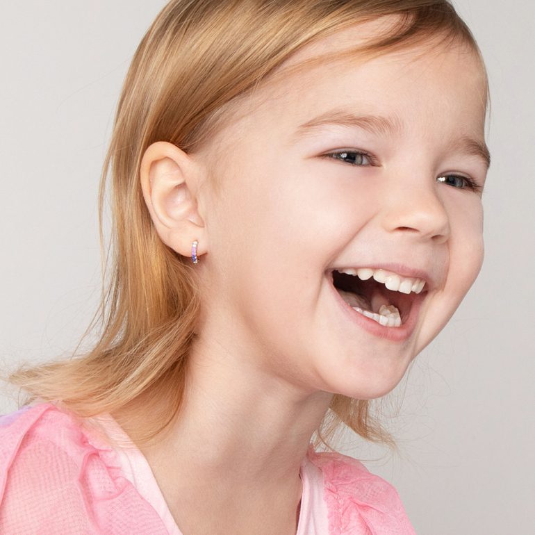 Vaikiškos sidabrinės rinkutės su cirkoniais