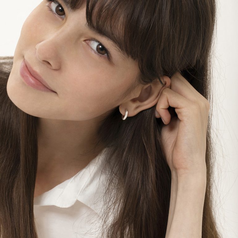 Sterling silver hoop earrings