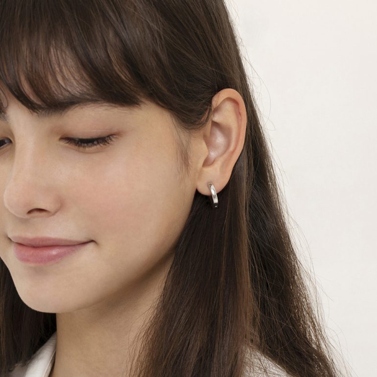 Sterling silver hoop earrings