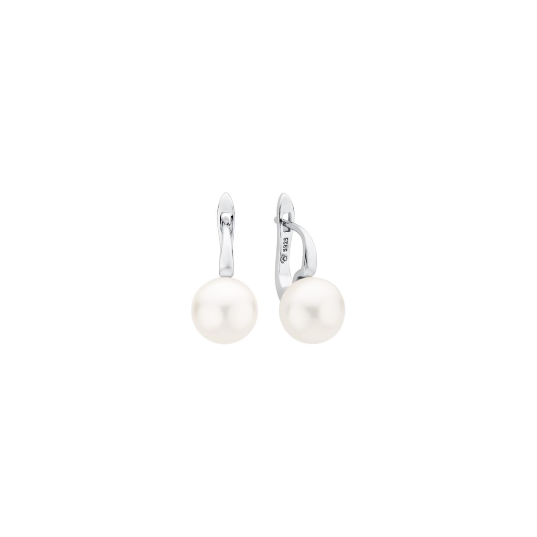 Sterling silver earrings with pearls