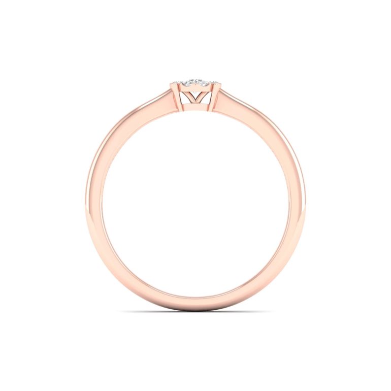 Rose gold ring with diamonds