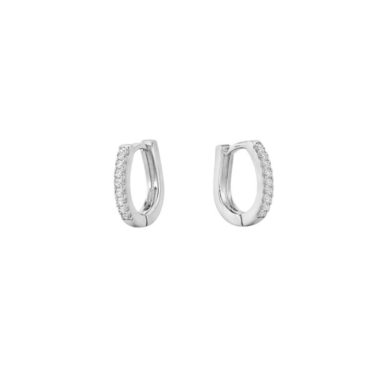 Sterling Silver Earrings With Cubic Zirconia