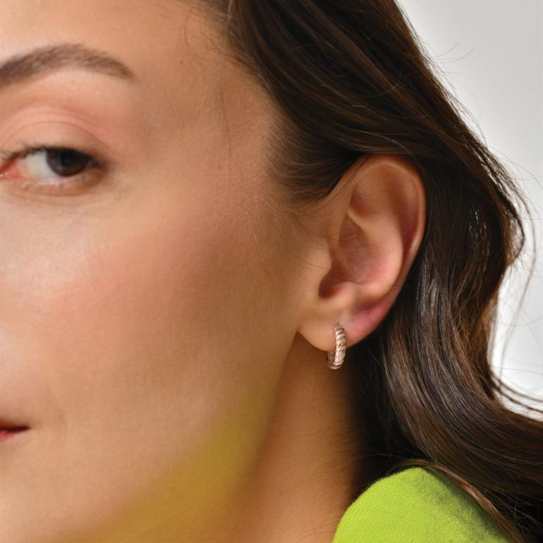 Rose gold hoop earrings