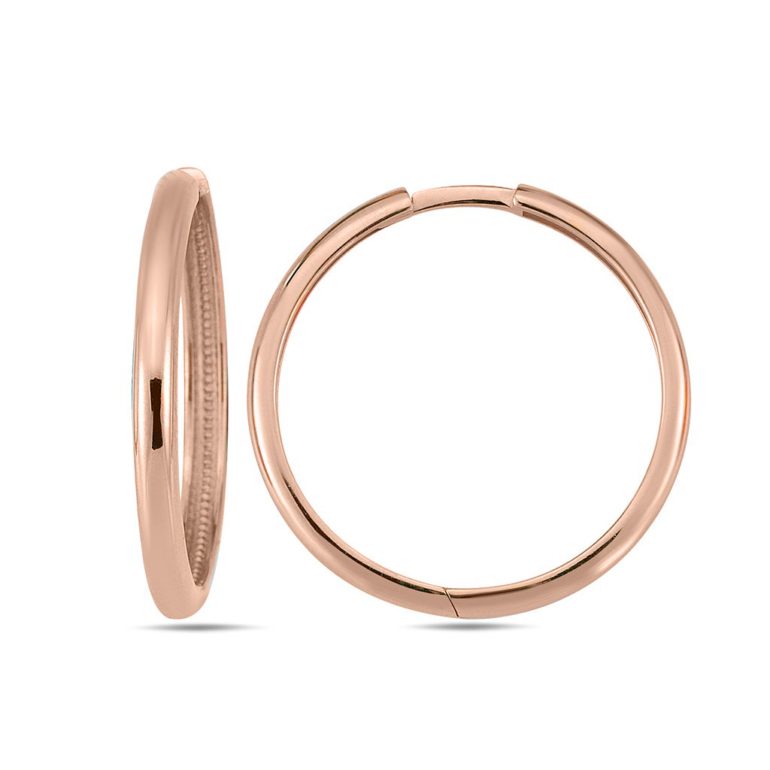 Rose gold hoop earrings 22mm
