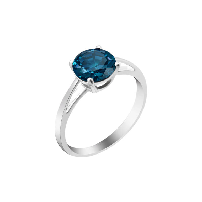 Sterling Silver Ring With London Blue Topaz