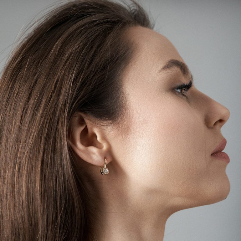 Auksiniai auskarai su cirkoniais