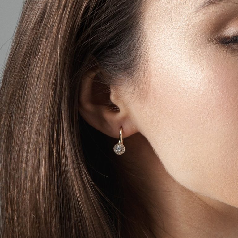 Auksiniai auskarai su cirkoniais