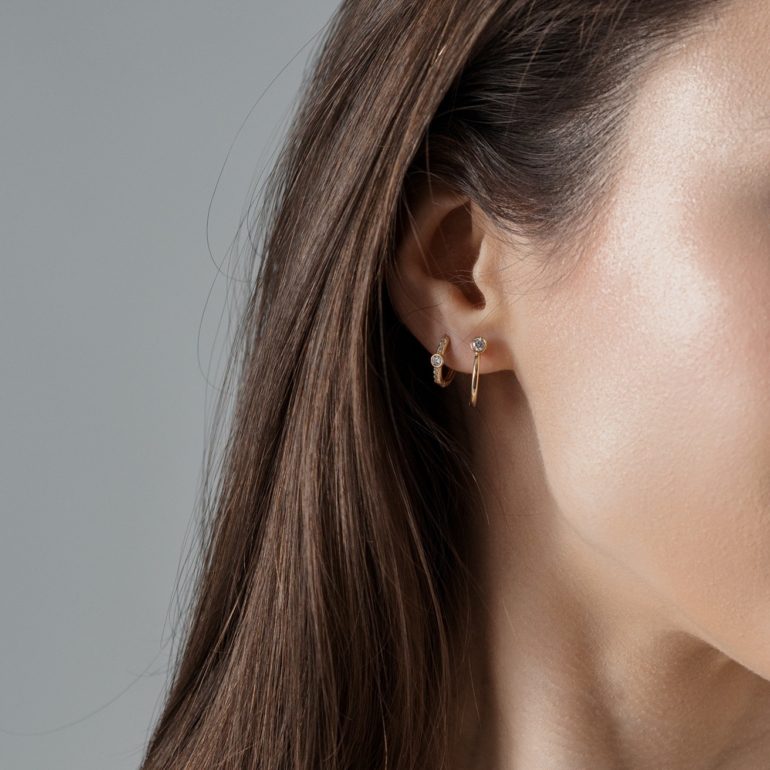 Auksinės rinkutės su cirkoniais