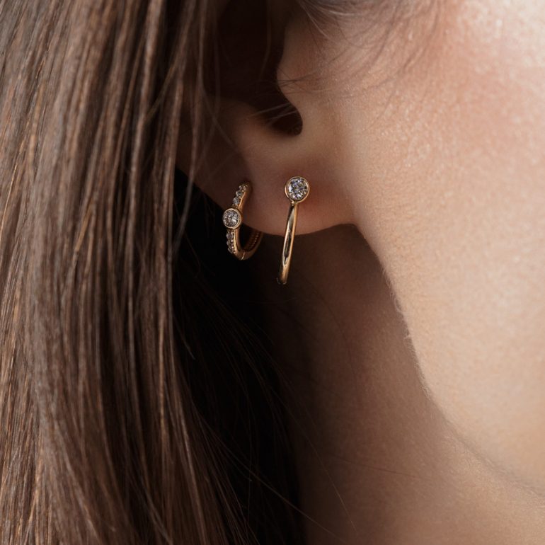 Auksinės rinkutės su cirkoniais