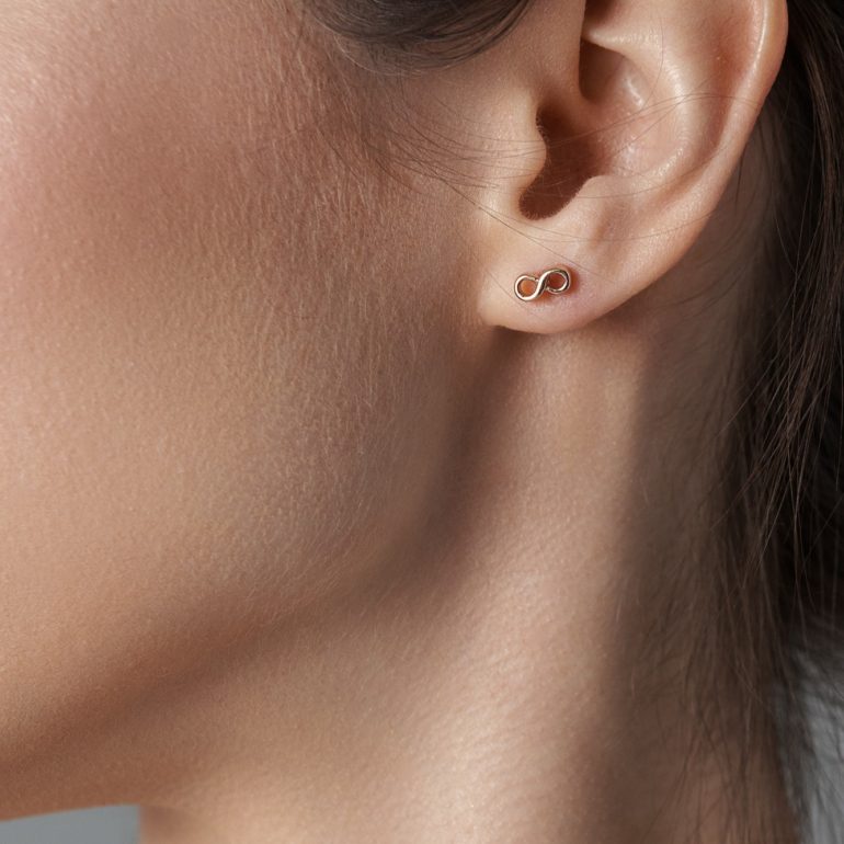 auksiniai auskarai begalybė-amžinybė