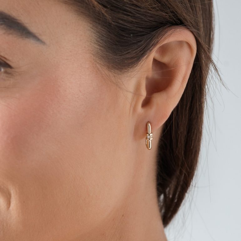 auksiniai auskarai su cirkoniais