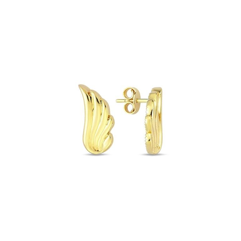 Geltono aukso adatiniai auskarai - sparnai