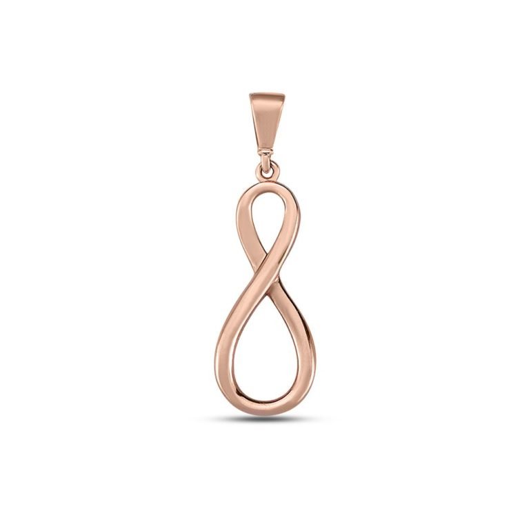 Rose gold infinity pendant