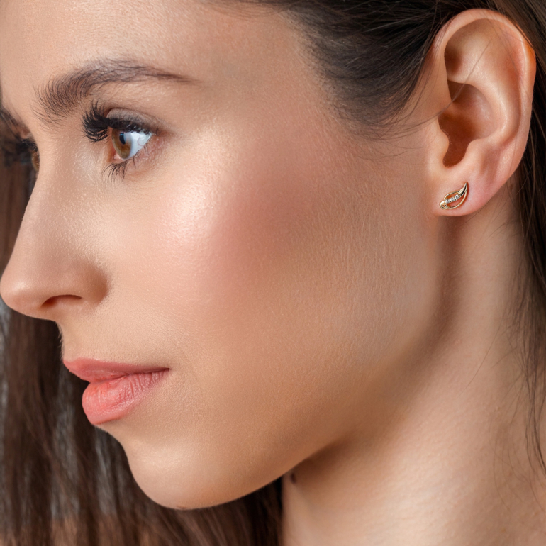 Auksiniai auskarai su cirkoniais