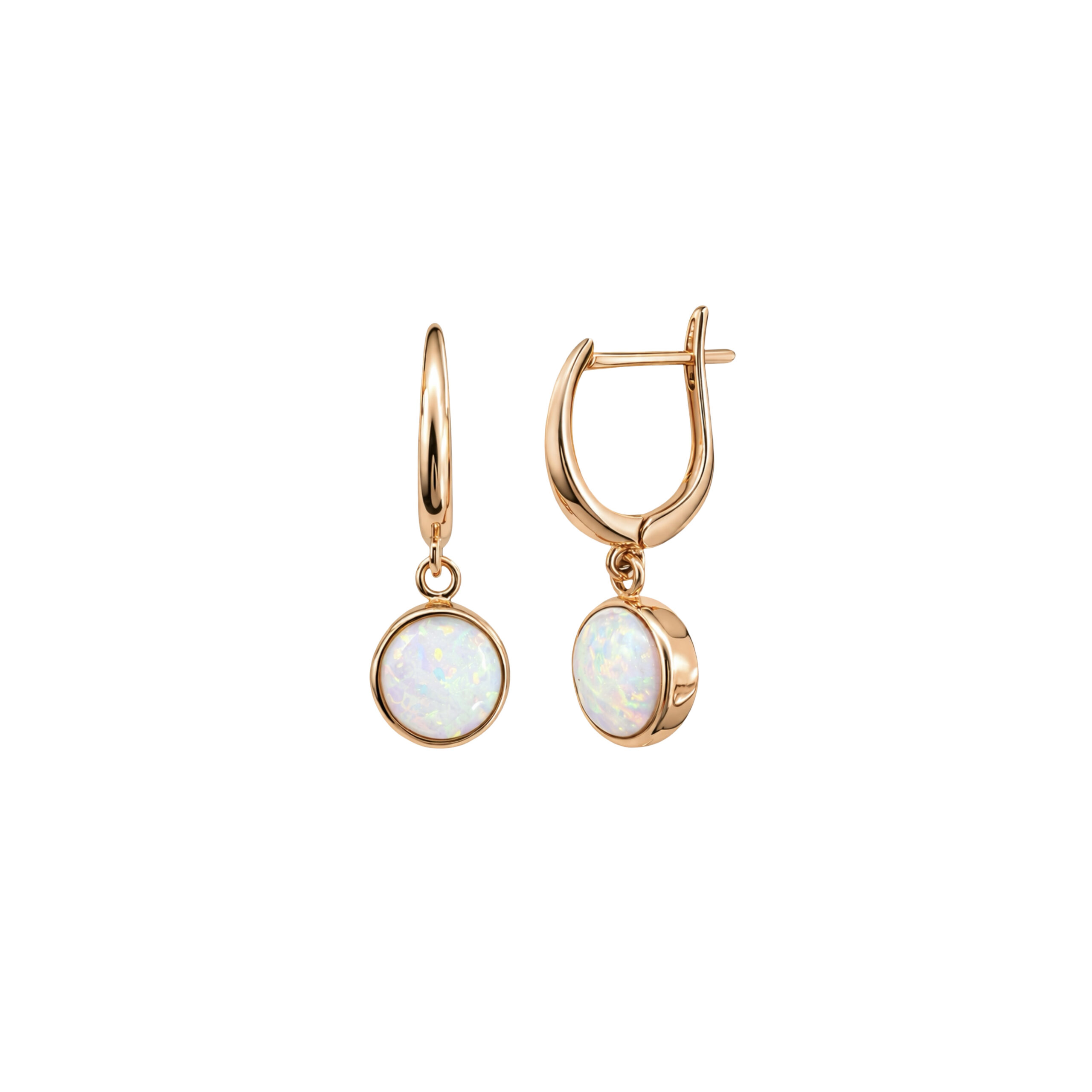 Auksiniai Auskarai Su Opalu