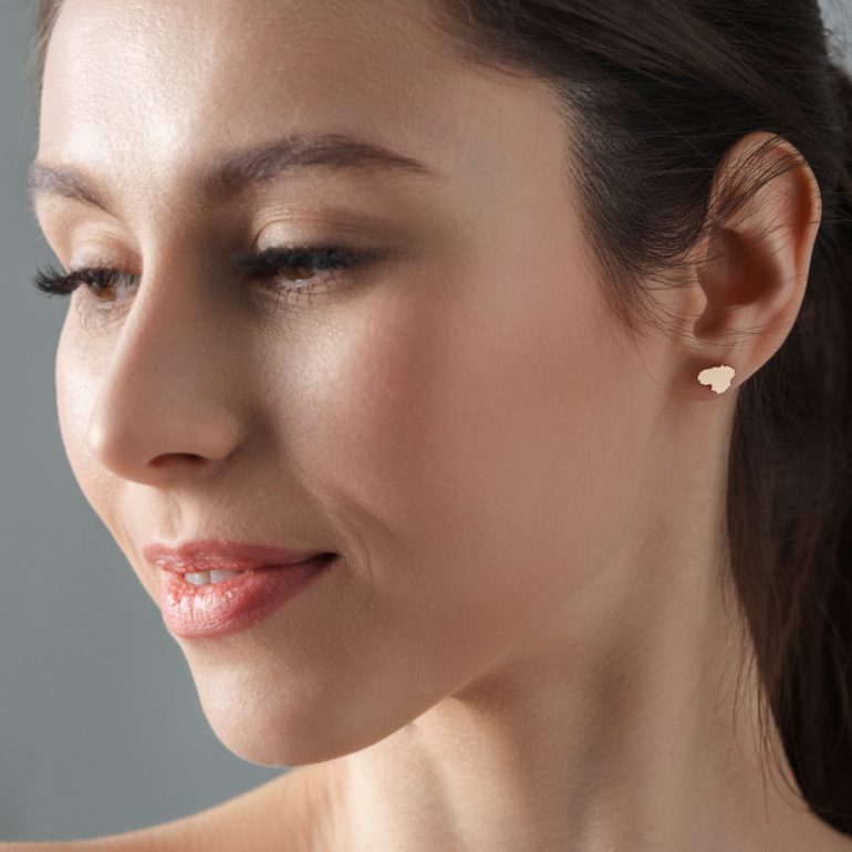 Rose gold stud earrings - Lithuania