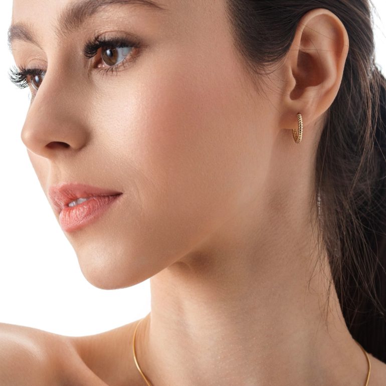 auksiniai auskarai rinkutės