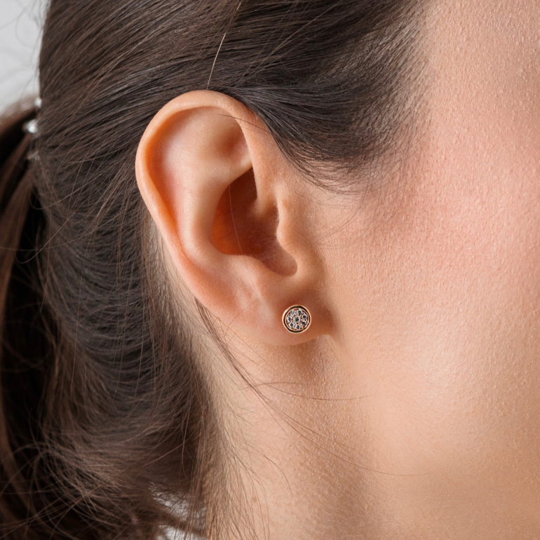 auksiniai auskarai su cirkoniu