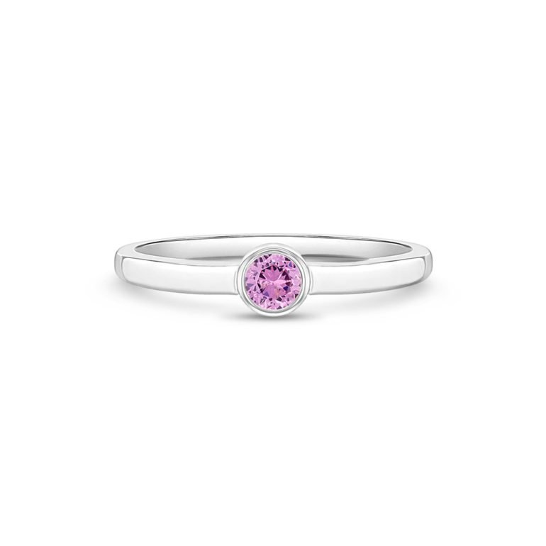 Sterling silver kids ring with cubic zirconia