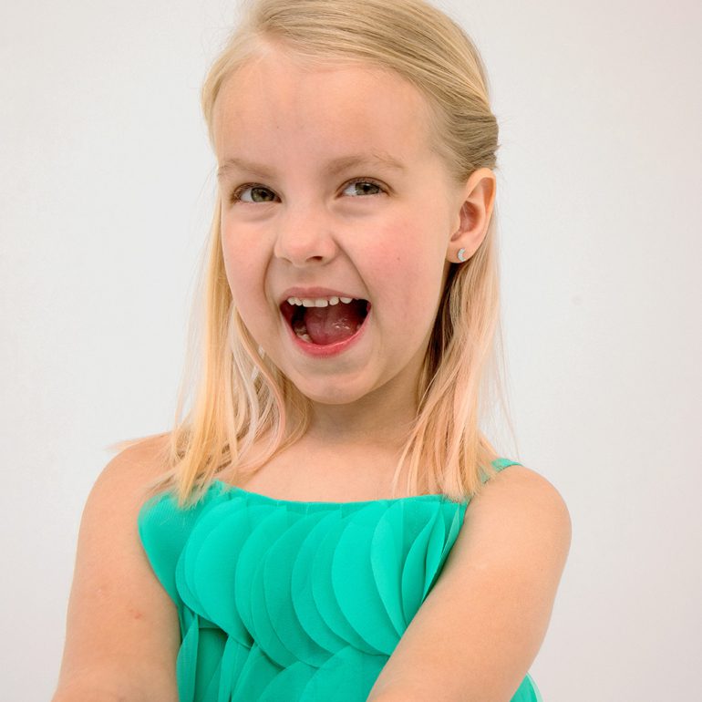 Sterling silver kids earrings with opal - the moon