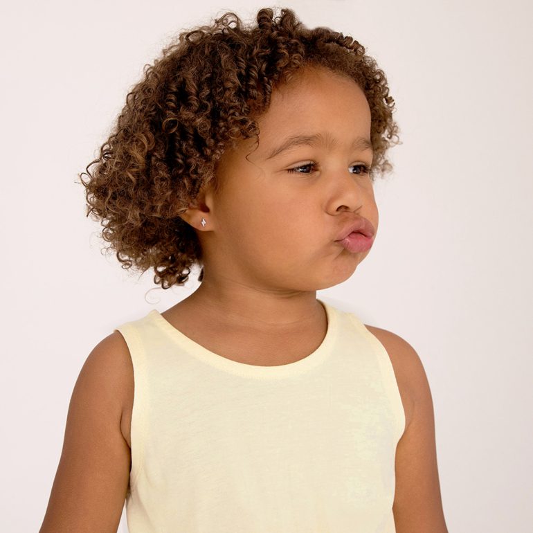 Sterling silver earrings for kids - lightening bolt