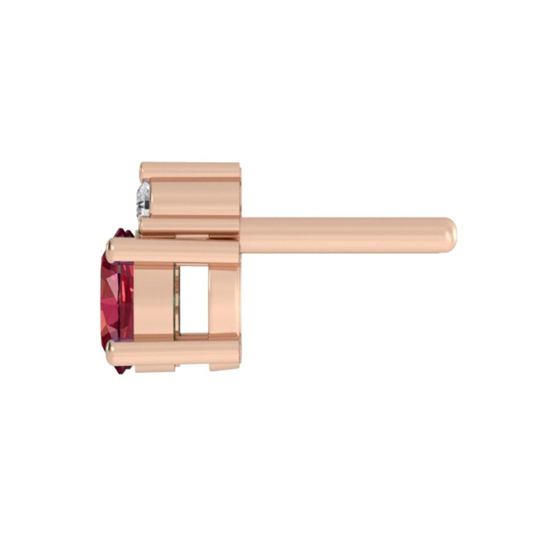 Auksiniai Auskarai Su Rubinais Ir Deimantais