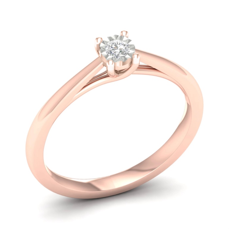 Rose Gold Ring With Diamond