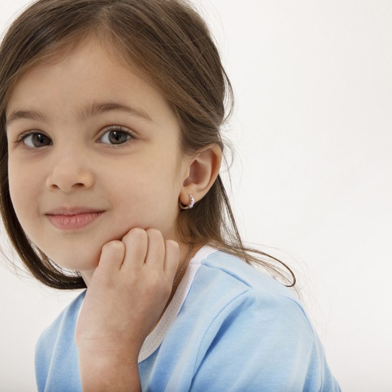 Sterling silver hoop earrings for kids