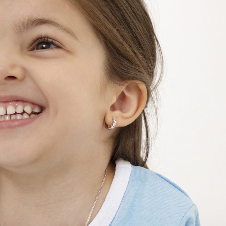 Sterling silver hoop earrings for kids