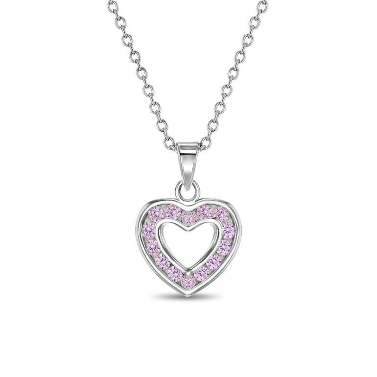 Sterling silver heart necklace for kids