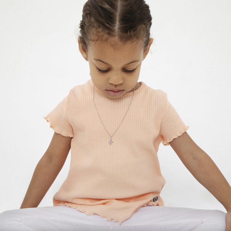 Sterling silver cross necklace for kids