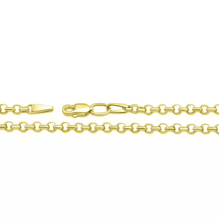 Yellow gold rolo chain