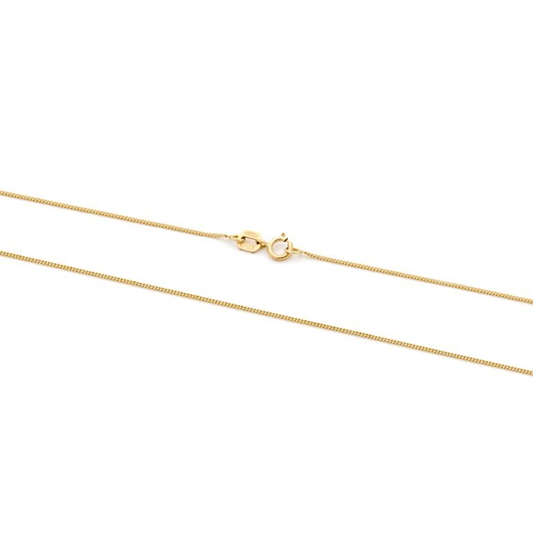 Yellow gold curb chain