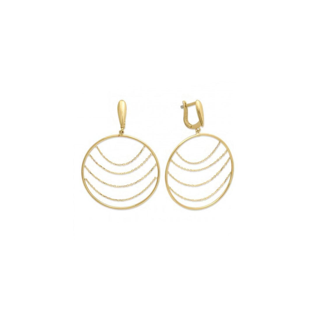 Yellow gold earrings