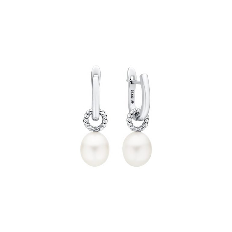 Sterling silver earrings with pearls