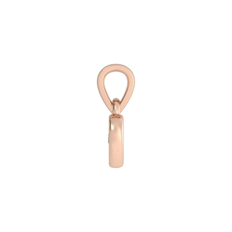 Rose gold heart pendant with diamond