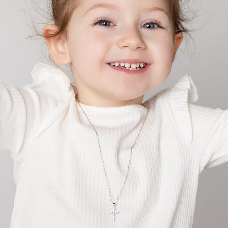 Sterling silver cross necklace