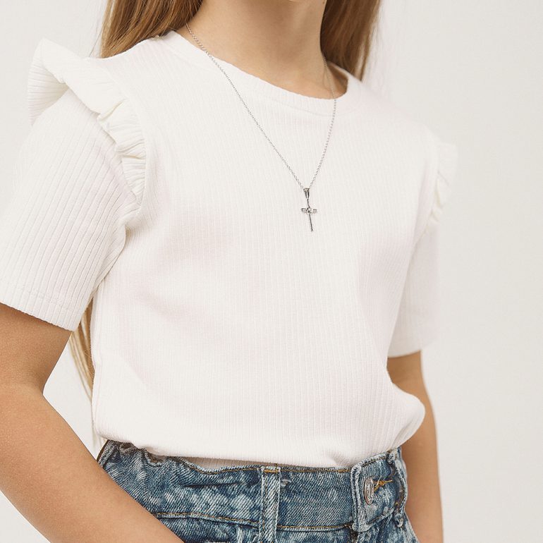 Sterling silver cross necklace