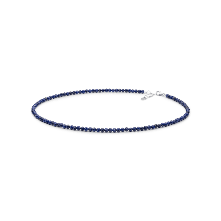 Sterling silver necklace with lapis