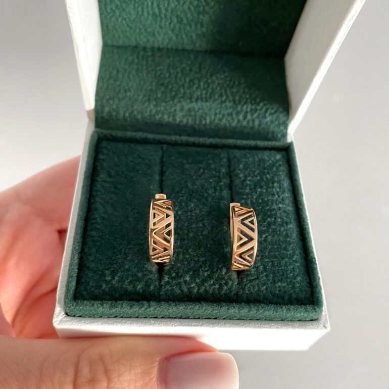 Rose gold earrings