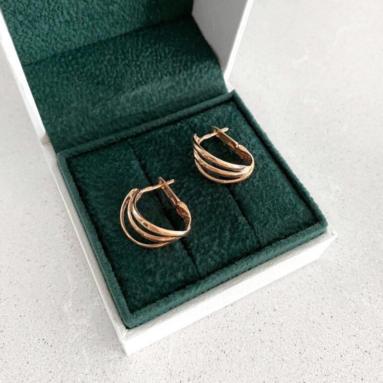 Rose gold earrings