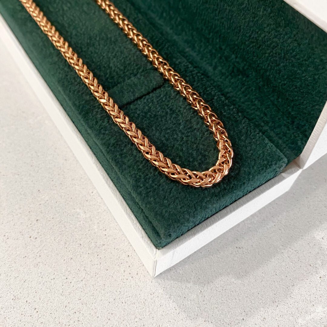 Rose gold spiga chain